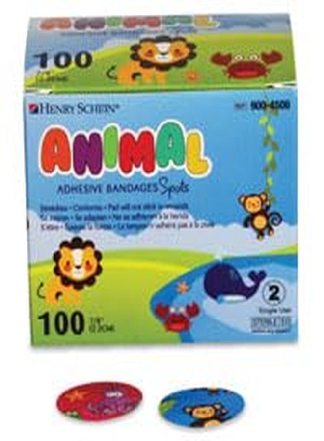 Henry Schein Adhesive Spot Bandages – 7/8" Round, Animal Print – Box of 100 Sterile Plastic Bandages – Flexible, Breathable & Individually Wrapped - Image 4